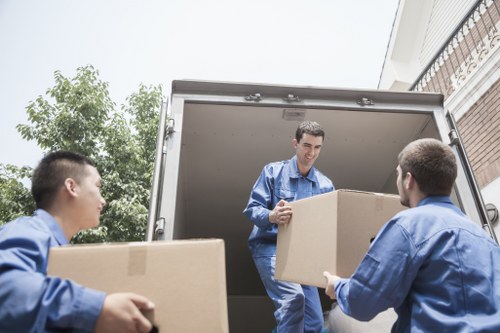 Safety-focused moving crew completing a risk assessment