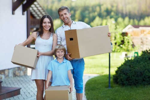 Professional van loading furniture for a Waterloo relocation