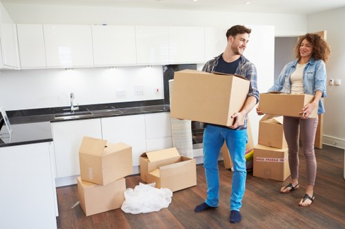 Removal van loading in central Waterloo for a same day relocation