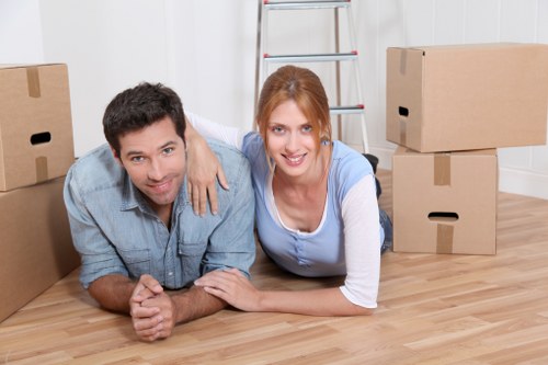 Fragile items and electronics packed securely for student removals