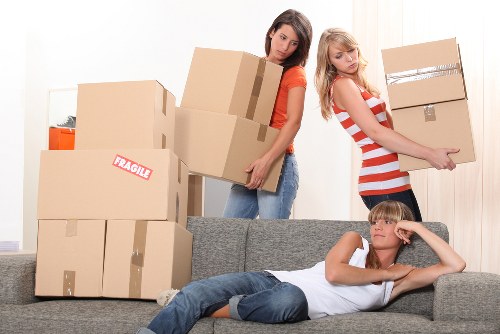 Packing boxes for a flat removals service in Waterloo